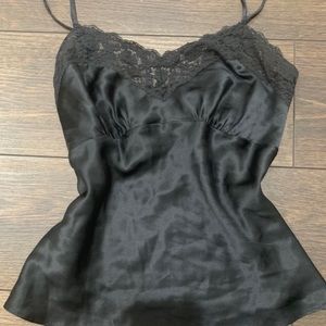 VS black silk cami